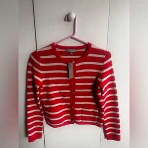 J.Crew Emilie sweater lady jacket in stripe XXS (NWT)